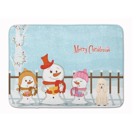Carolines Treasures Merry Christmas Carolers Poodle White Machine Washable Memory Foam Mat BB2401RUG